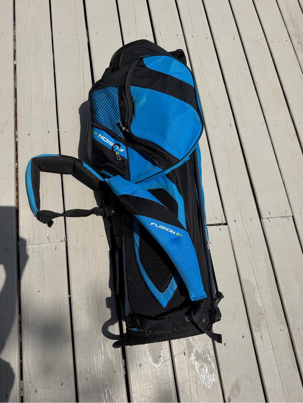 Callaway Fusion 14 Lightweight Stand Golf Bag Blue Black w/ Umbrella - Picture 6 of 11